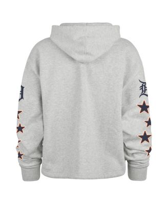 Women's Heather Gray Detroit Tigers Plus Size Starry Eye Hoodie