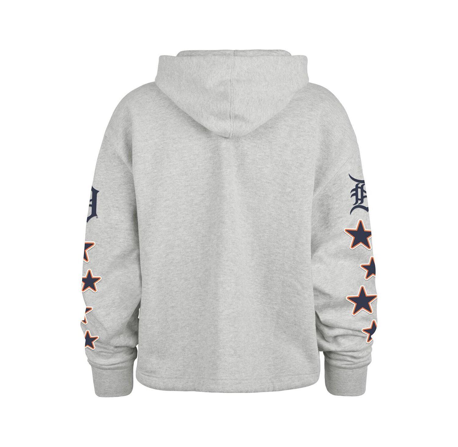 Women's Heather Gray Detroit Tigers Plus Size Starry Eye Hoodie