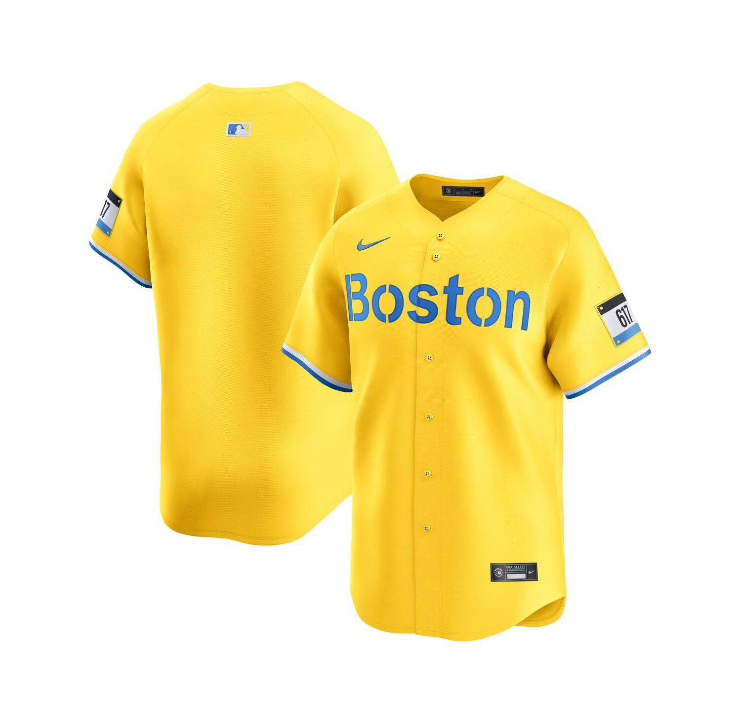Men's Gold Boston Red Sox City Connect Limited Jersey