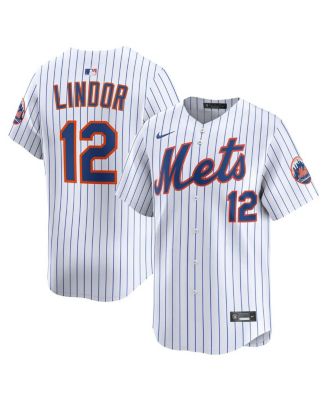 Men's Francisco Lindor White New York Mets Home Limited Jersey