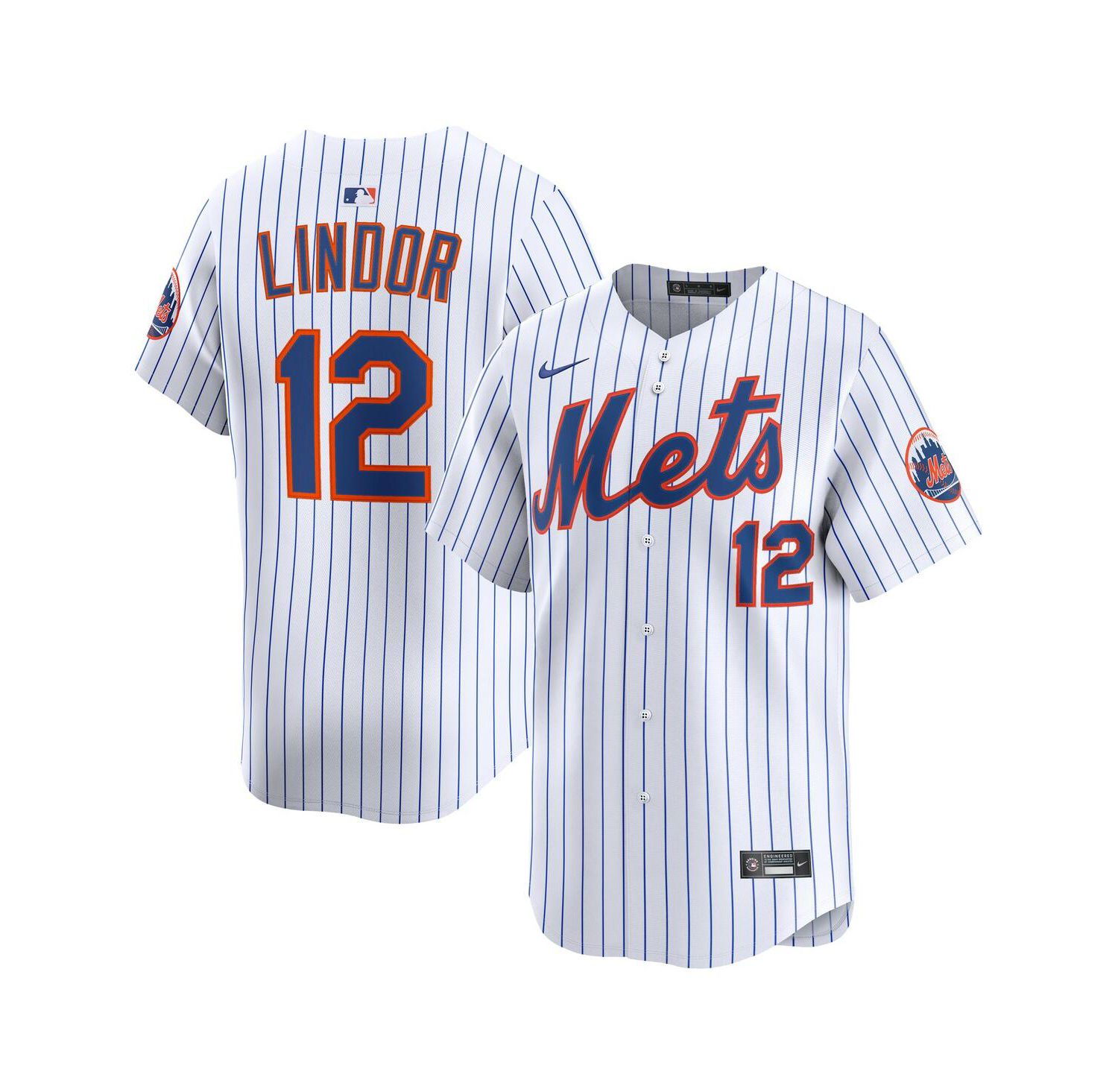 Men's Francisco Lindor White New York Mets Home Limited Jersey
