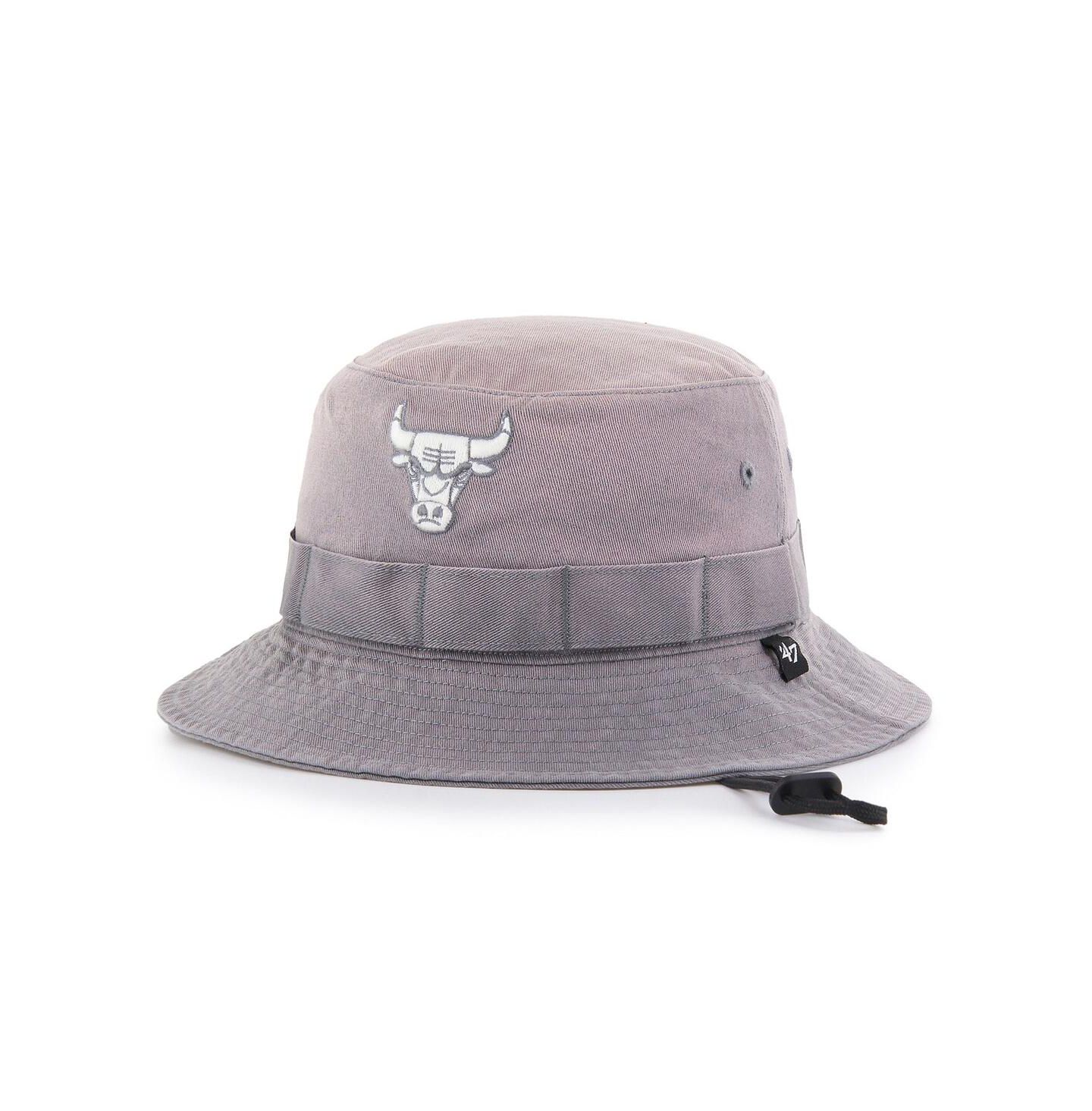 Мужская панама '47 Brand Charcoal Chicago Bulls Buxton Garment Washed Bucket Hat — фото 1