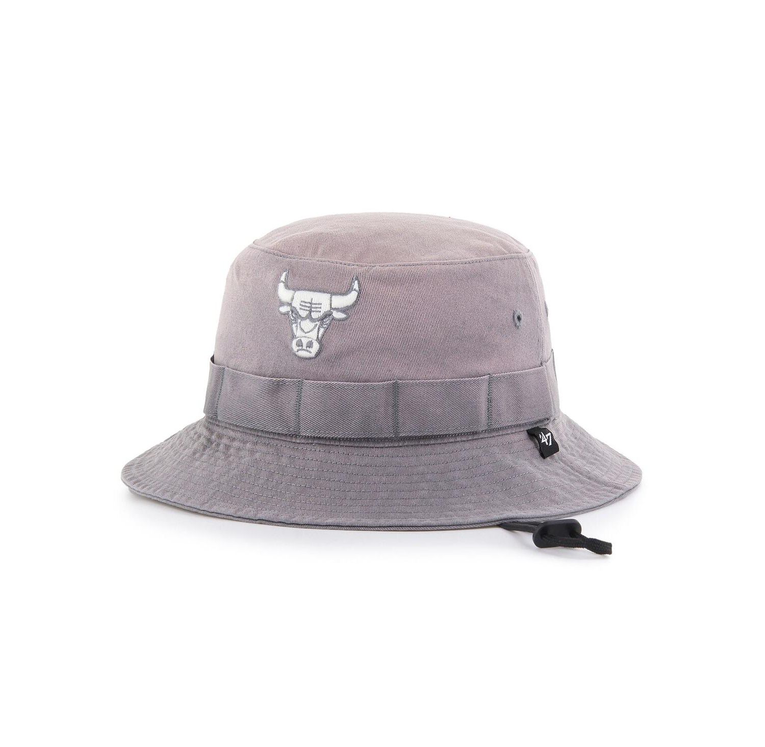 Men's Charcoal Chicago Bulls Buxton Garment Washed Bucket Hat