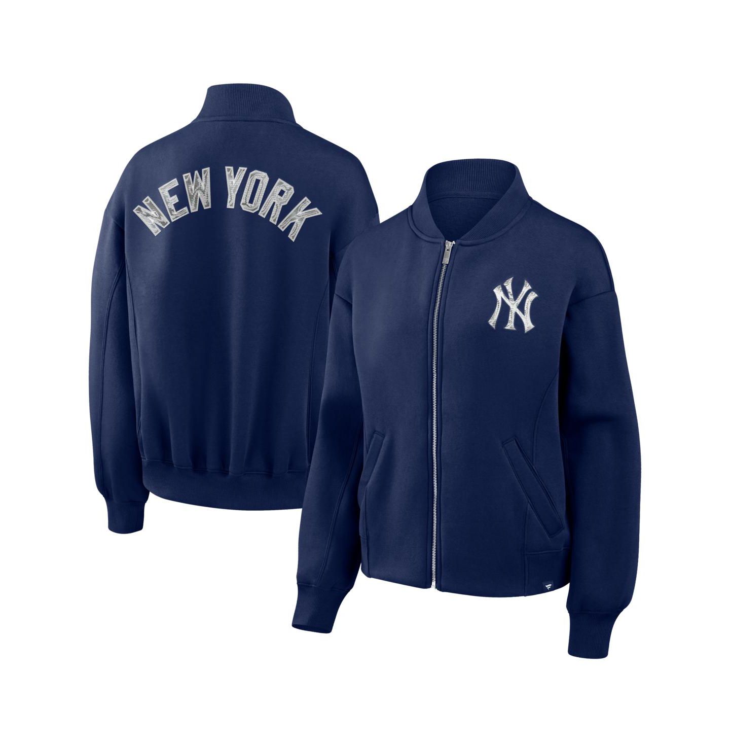 Женская куртка Fanatics Navy New York Yankees Oversized Rage Against Full-Zip — фото 1