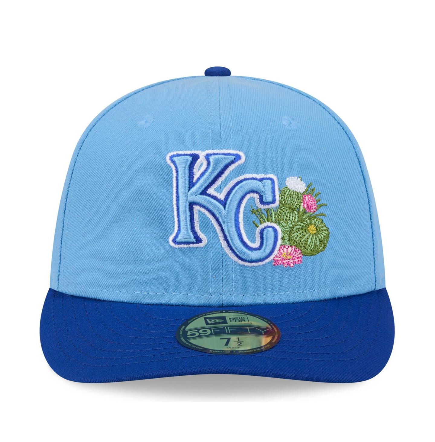 Мужская кепка New Era Light Blue/Royal Kansas City Royals 2026 Spring Training 59FIFTY Fitted Hat — фото 2