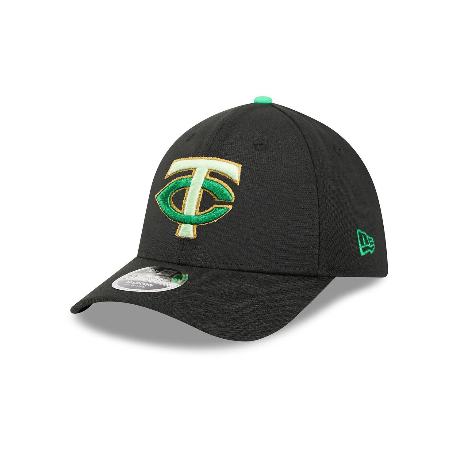 Men's Black Minnesota Twins 2026 St. Patrick's Day 39THIRTY Flex Hat