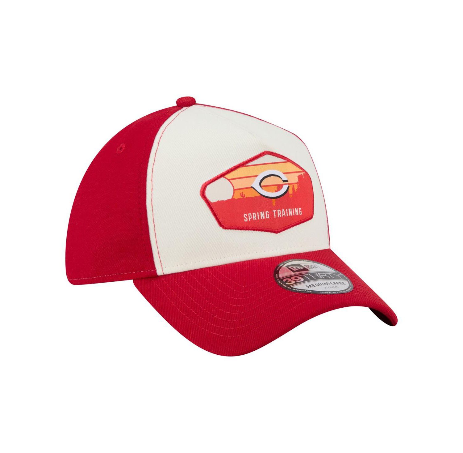 Men's Stone Cincinnati Reds 2026 Spring Training Fan Pack Gradient 39THIRTY Flex Hat
