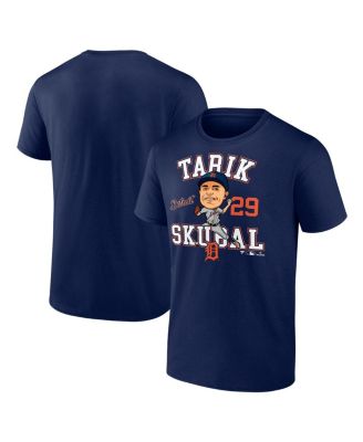 Men's Tarik Skubal Navy Detroit Tigers Hometown Caricature Player T-Shirt
