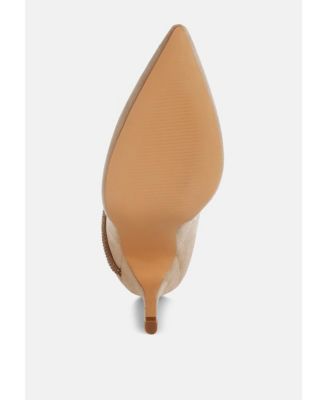 Womens Roda Rhinestone Wrap-Around Stiletto Boots