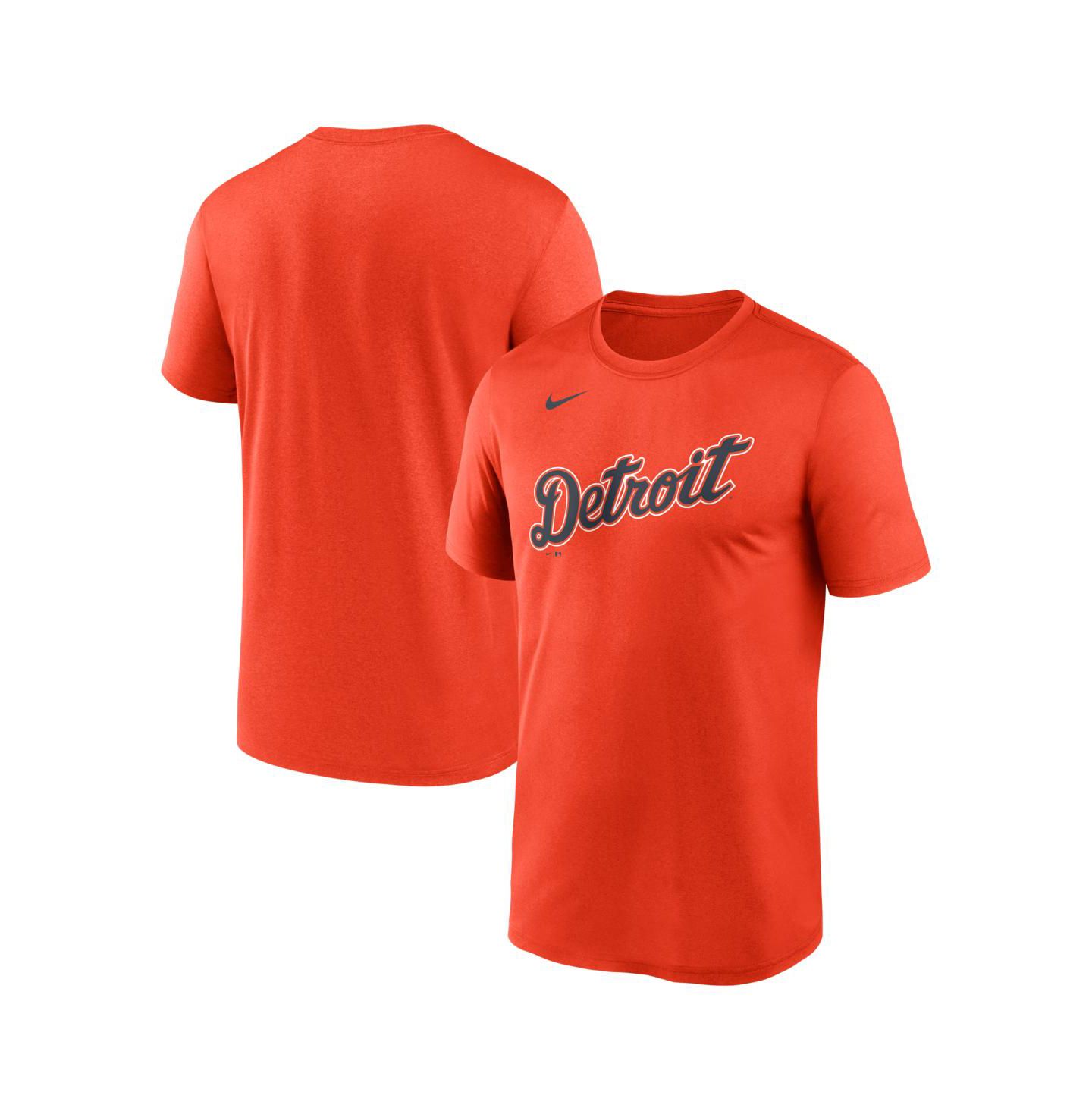 Мужская футболка Nike Orange Detroit Tigers New Legend Wordmark Dri-FIT — фото 1