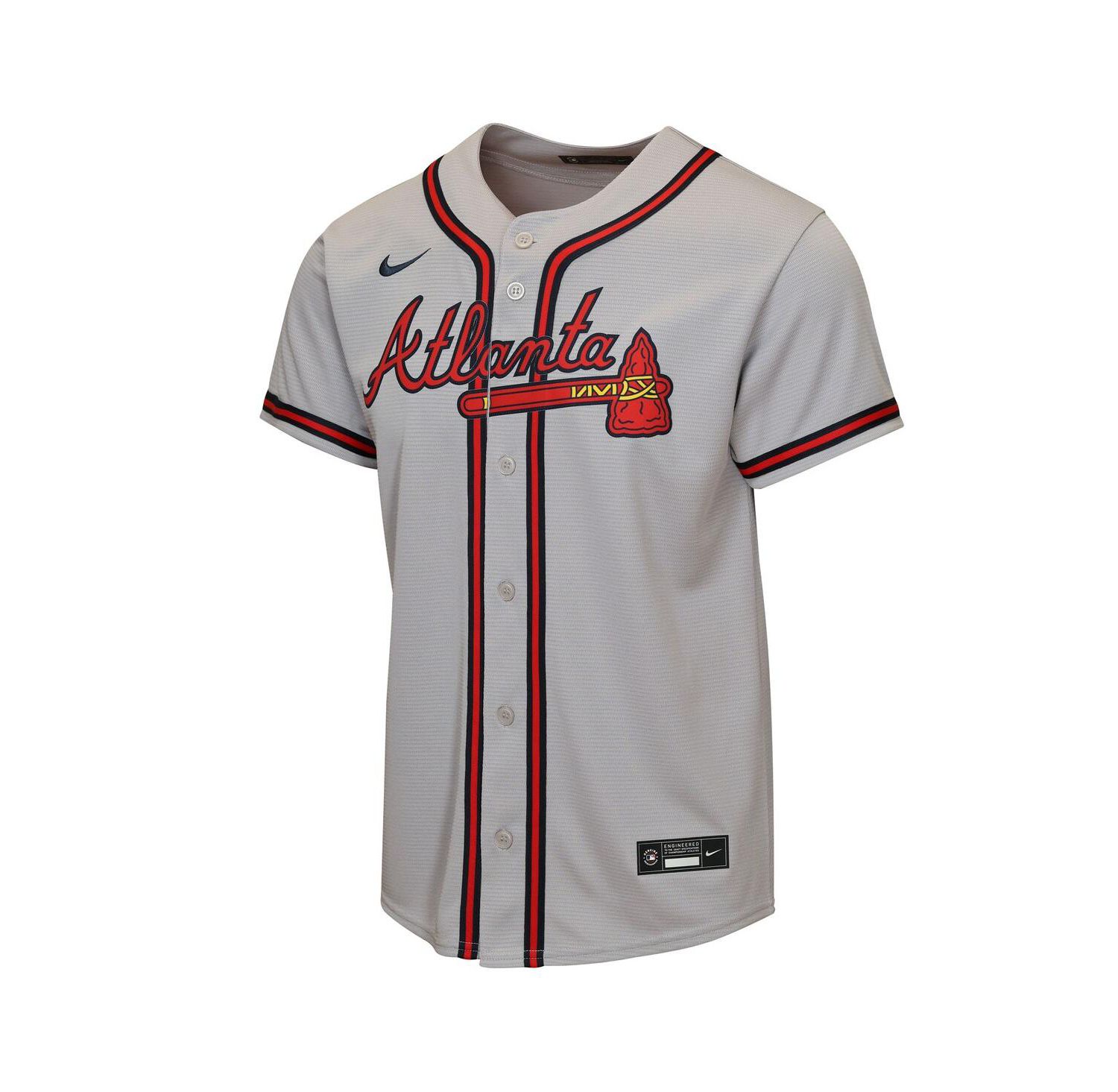 Big Boys and Girls Ronald Acu&ntilde;a Jr. Gray Atlanta Braves Road Replica Jersey
