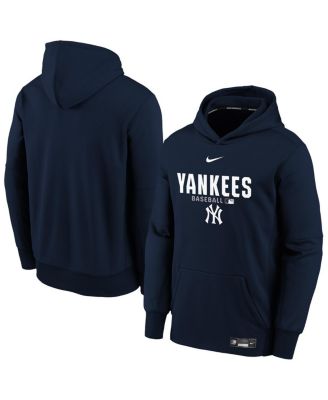 Big Boys and Girls Navy New York Yankees Authentic Collection Therma-FIT Hoodie