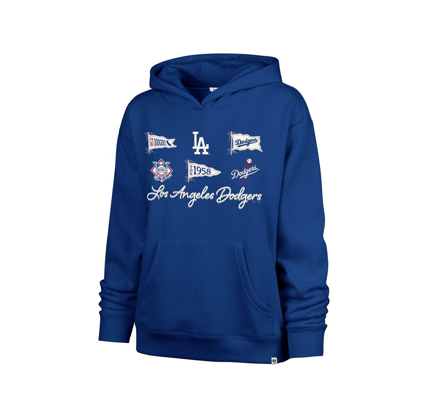 Women's Royal Los Angeles Dodgers Bow Banners Naomi Hoodie