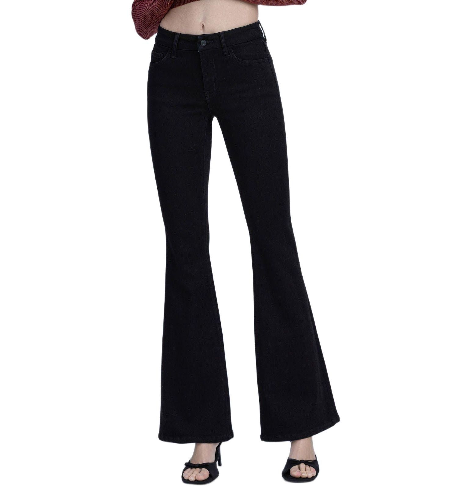 Women's Mid Rise Seamless Waistband Flare Jeans