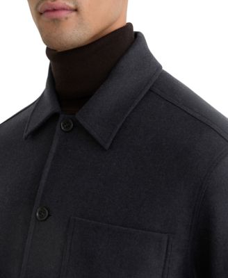 Men's Wool-Blend Patch-Pocket Overshirt