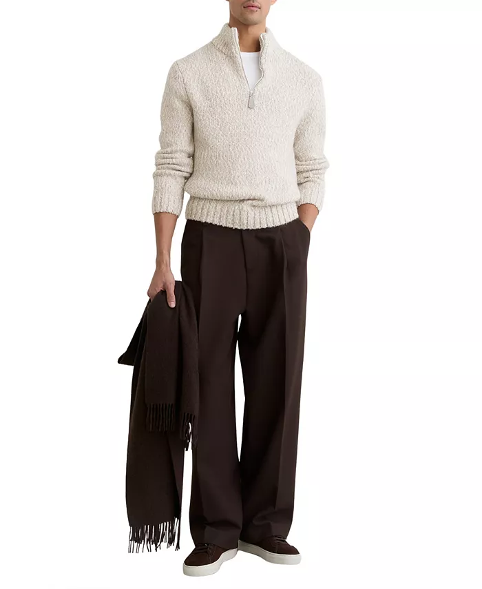 Men's Seb Marled Half-Zip Knitted Jumper with Wool - thumbnail 3