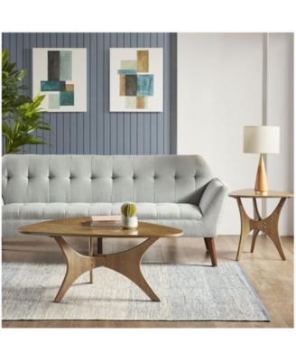 Blaze Triangle Wood Side Table