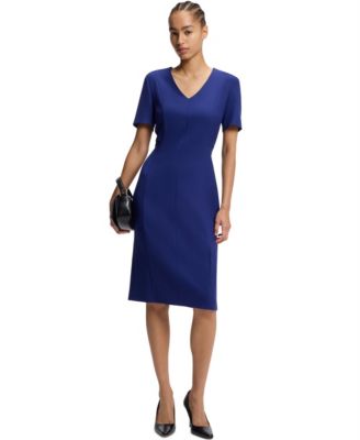 Women's Stretch Fabric Slim-Fit Business Dress