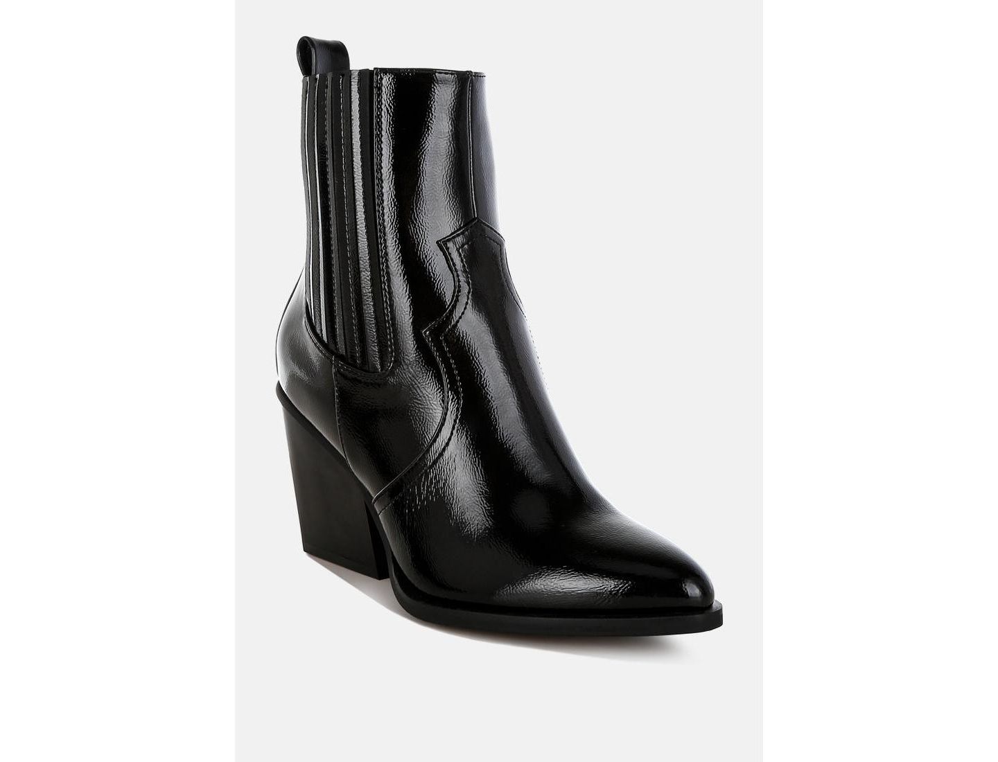 Женские ботинки London Rag Cornus Pointed Toe Ankle, цвет: Чёрная искусственная кожа — фото 3