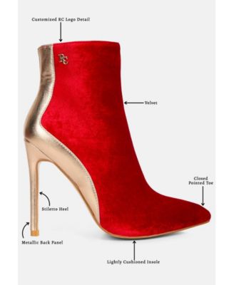 SLADE Womens Metallic Highlight High Heeled Ankle Boots