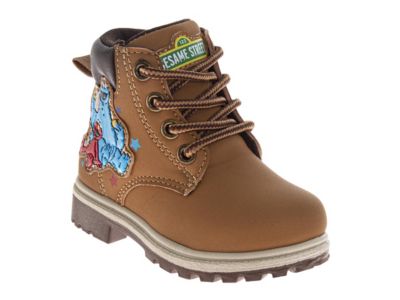 Elmo and Cookie Monster Toddler' Lace Up Boots (Toddler Sizes 5-10/Little Kids Sizes 11)