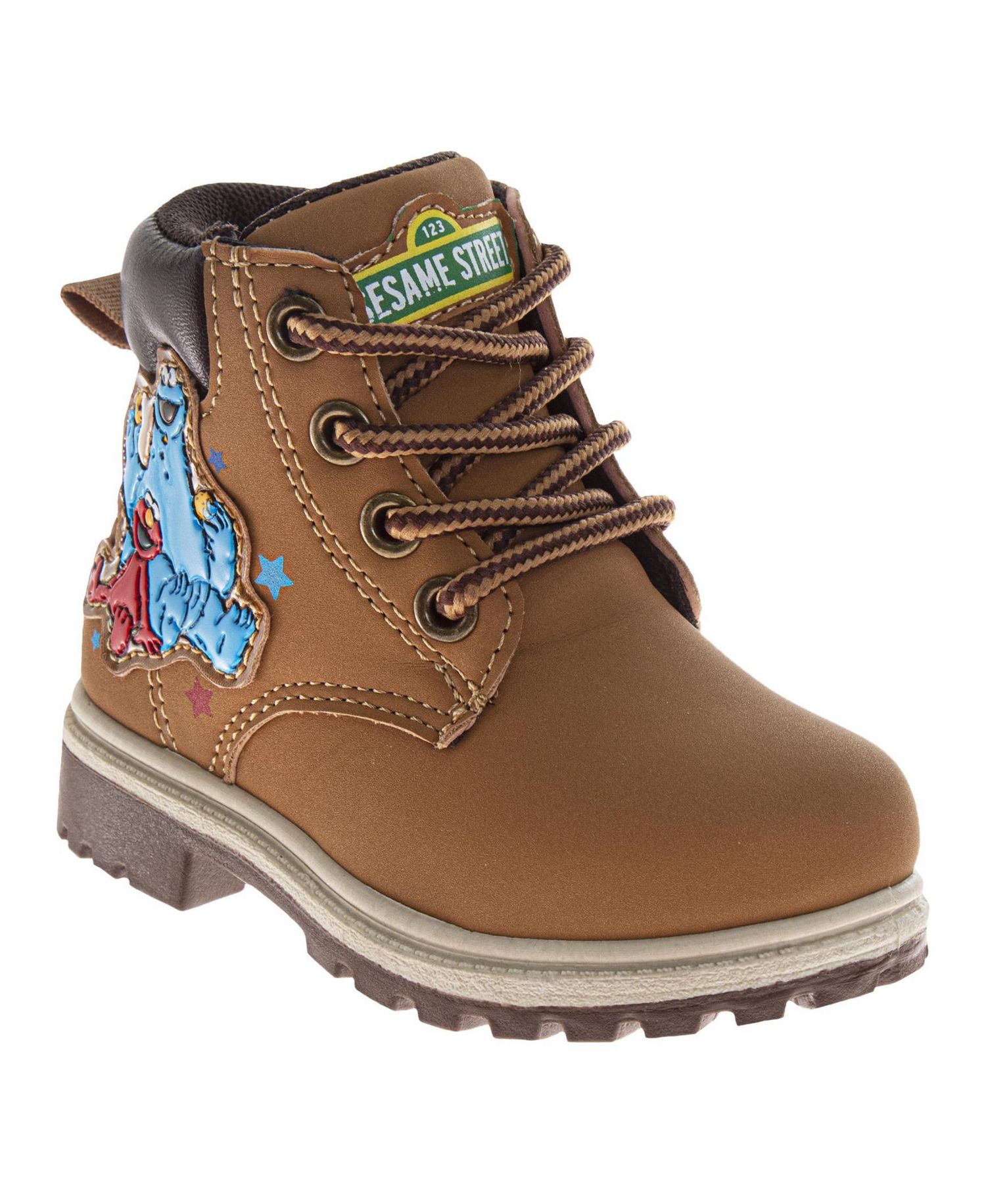 Elmo and Cookie Monster Toddler' Lace Up Boots (Toddler Sizes 5-10/Little Kids Sizes 11)