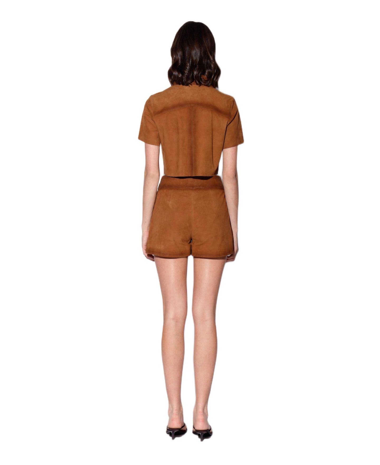 Женские шорты Walter Baker Kendra High-Rise Goat Suede, цвет: Дубовый замшевый — фото 2
