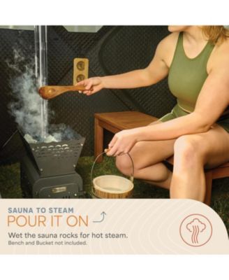 Portable Sauna Tent with Wood Stove – 4 Person Outdoor Steam & Dry Sauna for Camping, Backyard & Home, Foldable Design