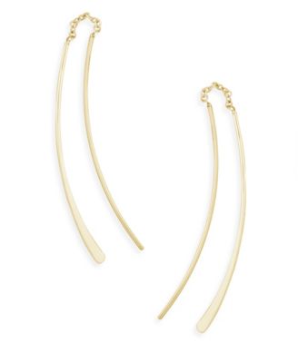 Double Threader Earrings in 14k Yellow Gold or White Gold