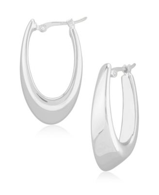 Polished Visor Earrings in 14k Yellow, White, or Rose Gold