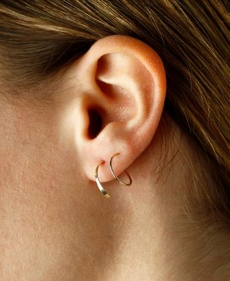 Endless Wire Cuff Earrings Set in 14k Yellow or White Gold