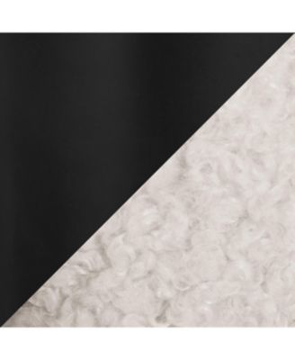 Cream Sherpa Queen Headboard with Button Tufting Adjustable Height