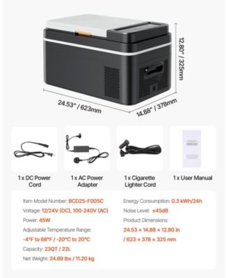 12 Volt Portable Car Refrigerator with APP Control