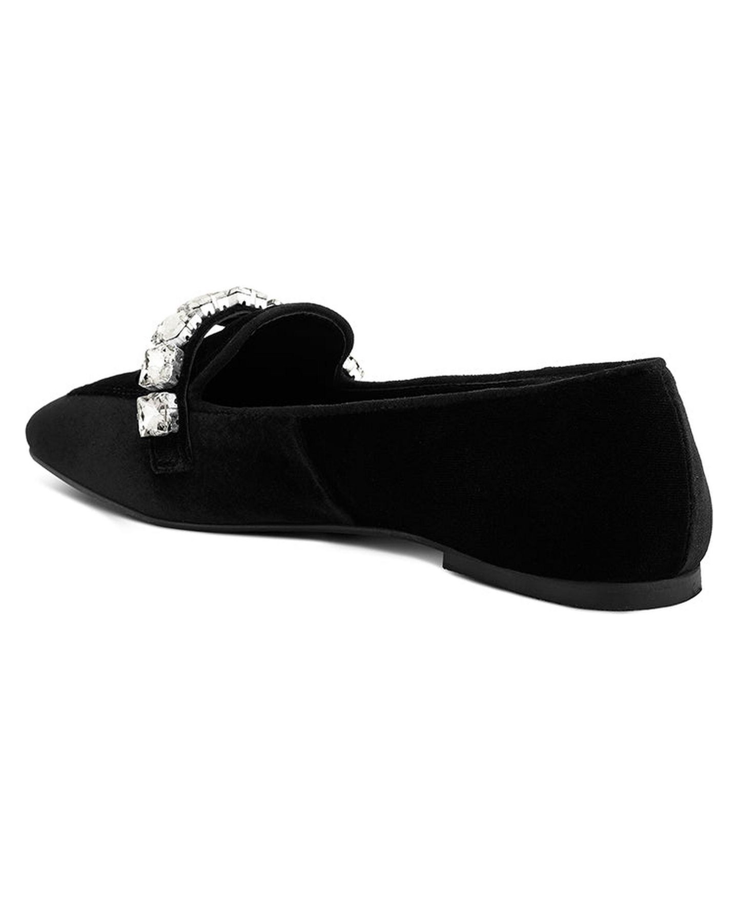 Женские туфли Rag & Co Lamington Diamante Embellished Velvet, цвет: Чёрный — фото 3