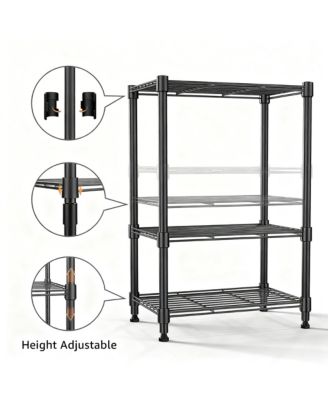 3-Tier Steel Shelving Unit, Versatile for Home & Office, Adjustable, Easy Assembly