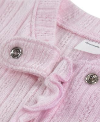 Baby Girls' Footed Pointelle Coverall