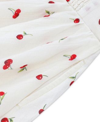 Baby Girls' Puff Sleeve Dress and Diaper Cover, 2-Piece Set