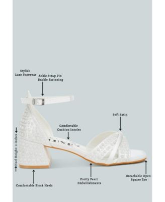 Womens Babylon Pearl Embellished Strappy