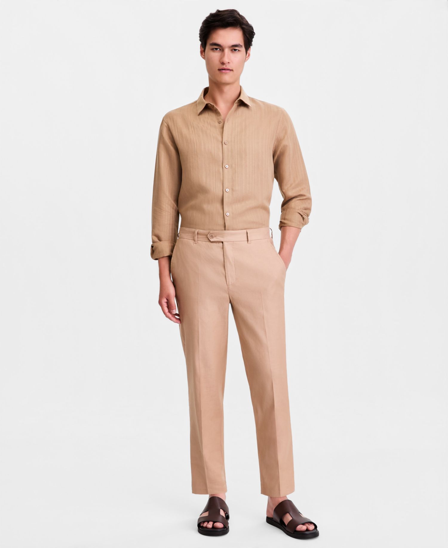 Мужские брюки из технологичной льняной смеси, эксклюзивные от Macy's