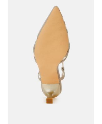 Womens London Rag 's Daldra Kitten Heel Slingback Sandals