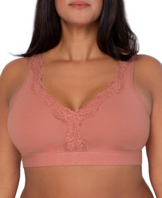 Women's Full Coverage Wireless Cotton Bralette, 2 Pack