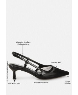 Womens Florina Snip-Toe Slingback Heel Sandals