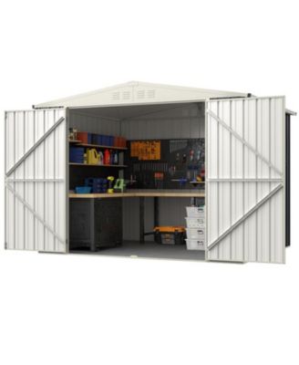 Metal Outdoor Storage Shed 7.5 x 6.3 FT with Secure Locking Door