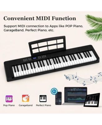 Key Foldable Piano Keyboard Full size Electronic Keyboard with MIDI and Split Function