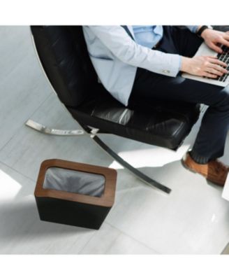 2-Pack 2 Gallon Slim Rectangular Trash Cans with Open Top Lids