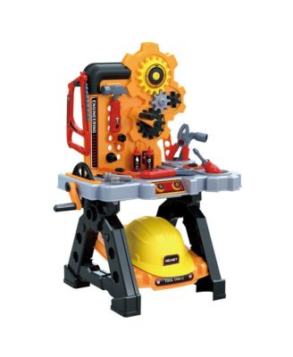 48-Piece Kids Tool Set with Workbench & Helmet – Engineer Pretend Play Construction Toys