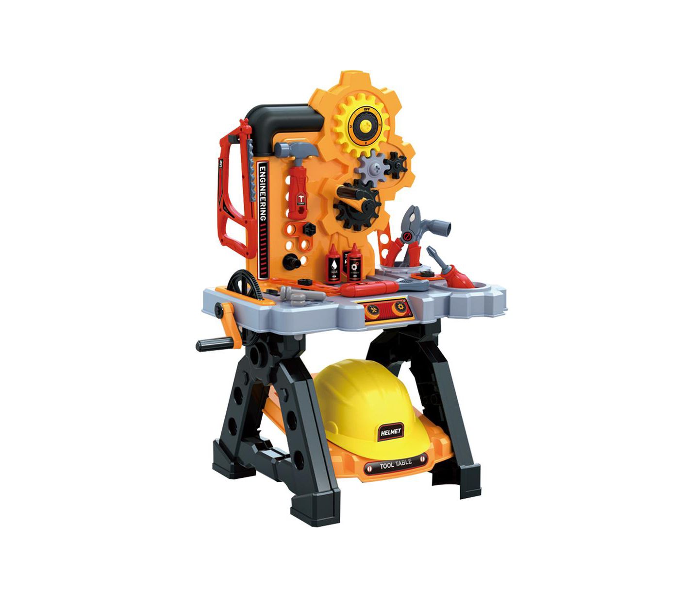 Детские игрушки Bruce & Shark Engineer Workbench 48-Piece Tool Set, Ages 3+, цвет: Оранжевый — фото 6