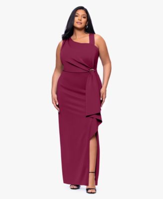 Plus Size Asymmetrical Sleeveless Ball Gown