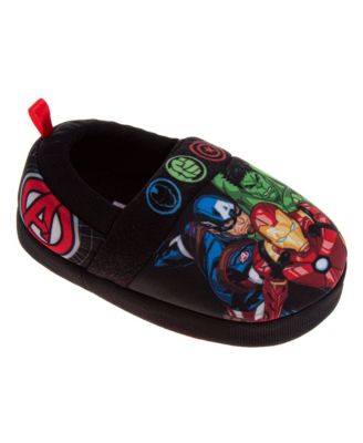 Toddler Marvel Avengers Dual Slippers Cozy Warm Soft Plush Indoor Wear Superhero Design Slip On