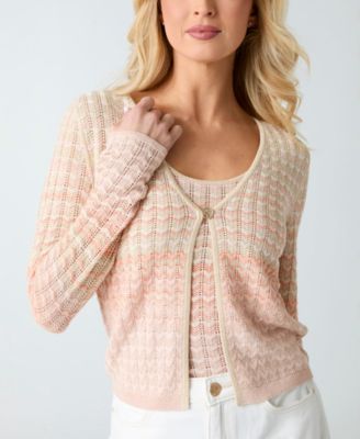 Women's Rosalyn Cover Shoulder V-Neck Cropped Sweater